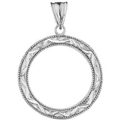 Exquisite Sterling Silver Sparkle-Cut Circle of Life Charm Pendant