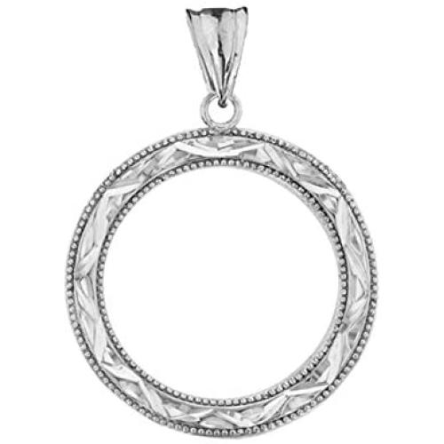 Exquisite Sterling Silver Sparkle-Cut Circle of Life Charm Pendant