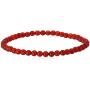 4mm Smooth Round Carnelian Stretch Bracelet in Various Sizes (6, 6.5, 7, 7.5, 8 Inches)