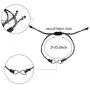 PANTIDE 4 Pairs Pinky Promise Distance Matching Bracelets Set - Adjustable Bracelets of Compass Heart-Shaped Infinity Evil Eye Patterns, Birthday Xmas for&