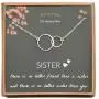 EFYTAL Sister Gifts from Sister, 925 Sterling Silver Double Circle Necklace, Birthday Jewelry Gift Necklaces for Sisters, No Better Friend EFYTAL Sister Gifts from Sister, 925 Sterling Silver Double Circle Necklace, Birthday Jewelry Gift Necklaces for Sisters, No Better Friend