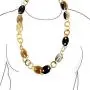 Bling Jewelry Earth Tone Brown Handmade Natural Buffalo Horn Long Round Disc Oval Multi Link Chain Necklace for Women 36 Inches Bling Jewelry Earth Tone Brown Handmade Natural Buffalo Horn Long Round Disc Oval Multi Link Chain Necklace for Women 36 Inches