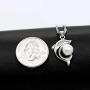 Uloveido Girls Cute White Dolphin Pendant Necklace for Women Silver Color Created Pearl Necklace for Mom Girlfriend Mother Day Birthday Jewelry Gift N1076