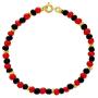 In Season Jewelry 18k Gold Plated Evil Eye Protection Red Black Simulated Azabache Bracelet 7''