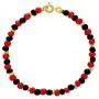 In Season Jewelry 18k Gold Plated Evil Eye Protection Red Black Simulated Azabache Bracelet 7'' In Season Jewelry 18k Gold Plated Evil Eye Protection Red Black Simulated Azabache Bracelet 7''