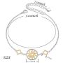 925 Sterling Silver Sun Charm Adjustable Bracelet for Women Girls Birthday Gift, 7+2 inch