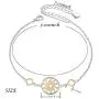 925 Sterling Silver Sun Charm Adjustable Bracelet for Women Girls Birthday Gift, 7+2 inch