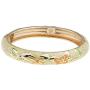 UJOY Vintage Jewelry Cloisonne Handcrafted Enameled Flower Gorgeous Rhinestone Gold Hinged Cuff Bracelet Bangles Gifts 88A11