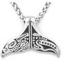 Warvik Totem Horned Deer Head Blue Opal Pendant Necklace Silver Color, Stainless Steel Jewelry Men Women Wheat Chain 20/28 Inch