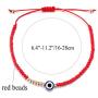 kelistom Beaded Evil Eye Bracelet for Women Men Teen Girls Boys Red/Black Kabbalah Blue Evil Eye Minimalist Bracelets for Protection and Good Luck 1/2/6 Pieces