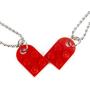 GEAREDC Brick Necklace for Couples, BFF Heart Friendship Necklace Set, Matching Necklaces for Mom and Daughter, Cute Love Heart Brick Birthday