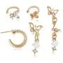 2021 New 5 Pcs Butterfly Rhinestones Dangle Stud Earrings Set Asymmetry Shiny Crystal Golden Hoop Earrings Ear Bone Clip for Women Girls Friendship Anniversary Party Exquisite Jewelry Set Gifts 2021 New 5 Pcs Butterfly Rhinestones Dangle Stud Earrings Set Asymmetry Shiny Crystal Golden Hoop Earrings Ear Bone Clip for Women Girls Friendship Anniversary Party Exquisite Jewelry Set Gifts