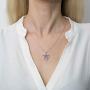 ENZOMAR 3 Star Necklaces for Women - Amethyst Crystal Necklace, Rose Gold Necklaces for Women, Wedding Anniversary, Necklaces for Teen Girls, Little Girls Jewelry, Healing Crystal Necklace