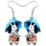 WEVENI Acrylic Easter Bunny Rabbit Earrings Hare Dangle Drop Pet Jewelry For Women Girls Charm Gift WEVENI Acrylic Easter Bunny Rabbit Earrings Hare Dangle Drop Pet Jewelry For Women Girls Charm Gift
