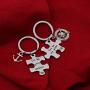 Zuo Bao Puzzle Keychain Valentines Day Anchor and Compass Charm Keychains Set Ill Be Your Anchor You Be My Guide