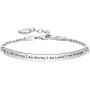 BOSATE Inspirational Bracelet I Am Strong I Am Worthy Bracelet Motivational Jewelry Strength Gift Positive Quote Jewelry Encouragement Birthday Gift
