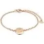 THREE KEYS JEWELRY Rose Gold Initial Bracelet for Girls Gifts Stainless Steel Dainty Coin Name Initial Charm Bracelet Alphabet Letter Pendant Silver Initial Bracelets for Women with Initial