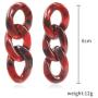KaFu Fashion geometry Resin Earrings for Women Statement Resin Link Drop Earrings Lightweight Acrylic Dangle Earring Studs for Girls