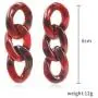 KaFu Fashion geometry Resin Earrings for Women Statement Resin Link Drop Earrings Lightweight Acrylic Dangle Earring Studs for Girls