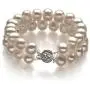 Leonora White 8-9mm Double Strand A Quality Freshwater 925 Sterling Silver Cultured Pearl Bracelet Leonora White 8-9mm Double Strand A Quality Freshwater 925 Sterling Silver Cultured Pearl Bracelet