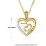 DUGISOWE 10K 14K 18K Yellow Gold Love Heart Pendant Necklace for Women, Solid Gold Moissanite Heart Necklace Jewelry Gift for Mothers Day/Valentines Day DUGISOWE 10K 14K 18K Yellow Gold Love Heart Pendant Necklace for Women, Solid Gold Moissanite Heart Necklace Jewelry Gift for Mothers Day/Valentines Day
