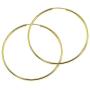 Sterling Silver Endless 2mm High Polished Round Lightweight Unisex Hoop Earrings