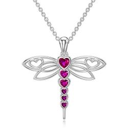 PELOVNY Charm Dragonfly Necklace for Women Sterling Silver Animal Pendant Necklace Dragonfly Jewelry Gift for Girlfriend Lover