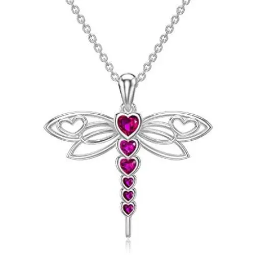 PELOVNY Charm Dragonfly Necklace for Women Sterling Silver Animal Pendant Necklace Dragonfly Jewelry Gift for Girlfriend Lover PELOVNY Charm Dragonfly Necklace for Women Sterling Silver Animal Pendant Necklace Dragonfly Jewelry Gift for Girlfriend Lover