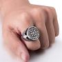 Elfasio Men Stainless Steel Rings Viking Valknut Vegvisir Pirate Compass Norse Symbol Vintage Jewelry Size 8-13