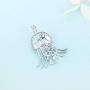 LGSY Sterling Silver Jellyfish Pearl Cage Pendants for Women, Design Pearl Cage Pendants for Pearl Jewelry Making, Essential Oil Diffuser Lockets for Pearl Jewelry