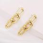 DAMLENG Fashion Unique Lightweight Long Resin Acrylic Gold Silver Chain Link Dangle Drop Earrings for Women Girls Statement Geometric Jewelry Gifts