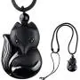 COMPONALL Fox Obsidian Necklace for Women,Fox Jewelry for Girls Gemstone Necklaces Pendant for Women Healing Crystal Necklace Protection Amulet Charm for Girls COMPONALL Fox Obsidian Necklace for Women,Fox Jewelry for Girls Gemstone Necklaces Pendant for Women Healing Crystal Necklace Protection Amulet Charm for Girls