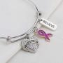Gzrlyf Purple Ribbon Awareness Bracelet Domestic Violence Survivor Gifts Pancreatic Cancer Survivor Gifts