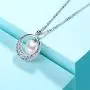 HXZZ Fine Jewelry Women Gifts 925 Sterling Silver Freshwater Cultured Teardrop White Pearl Pendant Necklace