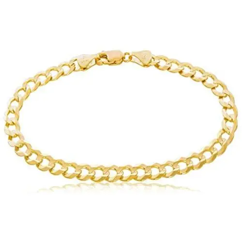 The Diamond Deal Mens Solid 14K Yellow Gold Shiny Cuban Comfort Curb Chain Bracelet with Lobster-Claw Clasp (7'',8.5'' or 10 inch) The Diamond Deal Mens Solid 14K Yellow Gold Shiny Cuban Comfort Curb Chain Bracelet with Lobster-Claw Clasp (7'',8.5'' or 10 inch)
