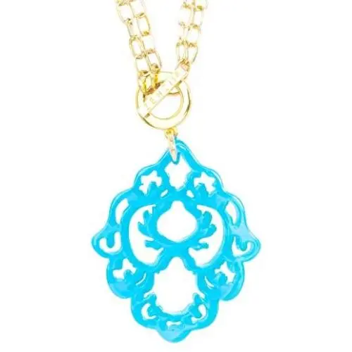 ZENZII Colorful Deco Pendant 2-in-1 Necklace with Toggle - Swirl Emblem Acrylic Resin Charm with Silver and Gold Chain for Women ZENZII Colorful Deco Pendant 2-in-1 Necklace with Toggle - Swirl Emblem Acrylic Resin Charm with Silver and Gold Chain for Women