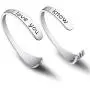 KUIYAI I Love You I Know Couple Fork Cuff Bracelet Star War Christmas Valentines Day Gift KUIYAI I Love You I Know Couple Fork Cuff Bracelet Star War Christmas Valentines Day Gift