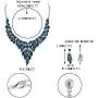 EVER FAITH Bridal Jewelry Sets Marquise Crystal Statement Leaf Floral Necklace Earrings Set for Women EVER FAITH Bridal Jewelry Sets Marquise Crystal Statement Leaf Floral Necklace Earrings Set for Women