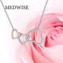 MEDWISE Generations Necklace for Grandma Gifts Jewelry S925 Sterling Silver Grandmother Mom Granddaughter Mothers Day Necklace Jewelry Birthday Gifts Rose Gold Tone Infinity Circle Love Necklace