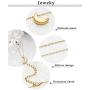 Jeweky Dainty Moon Choker Necklace Gold Simple Pendant Crescent Necklaces Chain Jewelry for Women and Girls