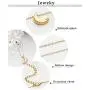 Jeweky Dainty Moon Choker Necklace Gold Simple Pendant Crescent Necklaces Chain Jewelry for Women and Girls