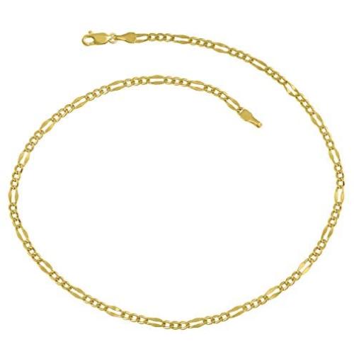 14K Gold Anklets for Women. 14K 10 Inch Anklet, Gold Flat Mariner Anklet, 14K Gold Box Chain, Cuban Chain, Figaro Chain, Dainty Anklet Summer Beach Gold Jewelry, Foot Jewelry Ankle