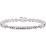 ALOV Jewelry Sterling Silver Mother and Daughter Forever Love Cubic Zirconia Bracelet