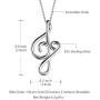 beautlace Letter Necklaces 925 Sterling Silver Initial Alphabet Name Pendant Necklace with Cubic Zirconia/Mystic Rainbow Topaz/Musical Note Jewelry for Men and Women