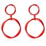 D EXCEED Womens 4 Pairs Twist Wave Dangle Drop Earrings Fashion Geo Shaped Curve Linear Design Dangle Earrings Sets for Women Girls