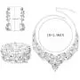 Hanpabum Bridal Austrian Crystal Teardrop Cluster Statement Necklace Dangle Earrings Jewelry Set Gifts Fit with Wedding Dress Hanpabum Bridal Austrian Crystal Teardrop Cluster Statement Necklace Dangle Earrings Jewelry Set Gifts Fit with Wedding Dress