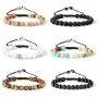 FUNRUN JEWELRY 6PCS Bead Bracelet for Women Men Healing Mala Agate Stretch Prayer Beaded Bracelet FUNRUN JEWELRY 6PCS Bead Bracelet for Women Men Healing Mala Agate Stretch Prayer Beaded Bracelet