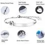 Fanery Sue Personalized Bracelet Customized Engraved She Believes She Could So She Did Zircon Adjustable Link Chain Inspirational Bracelet