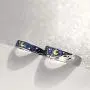 NXowzf S925 Sterling Silver Starry Night Rings Adjustable Size