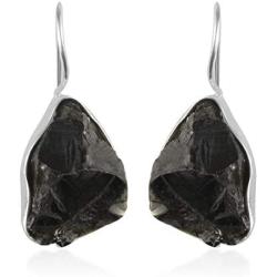 Shop LC 925 Sterling Silver Healing Pain Relief Black Rough Cut Karelian Shungite Dangle Drop Earrings Prom Jewelry for Women Mothers Day Gifts